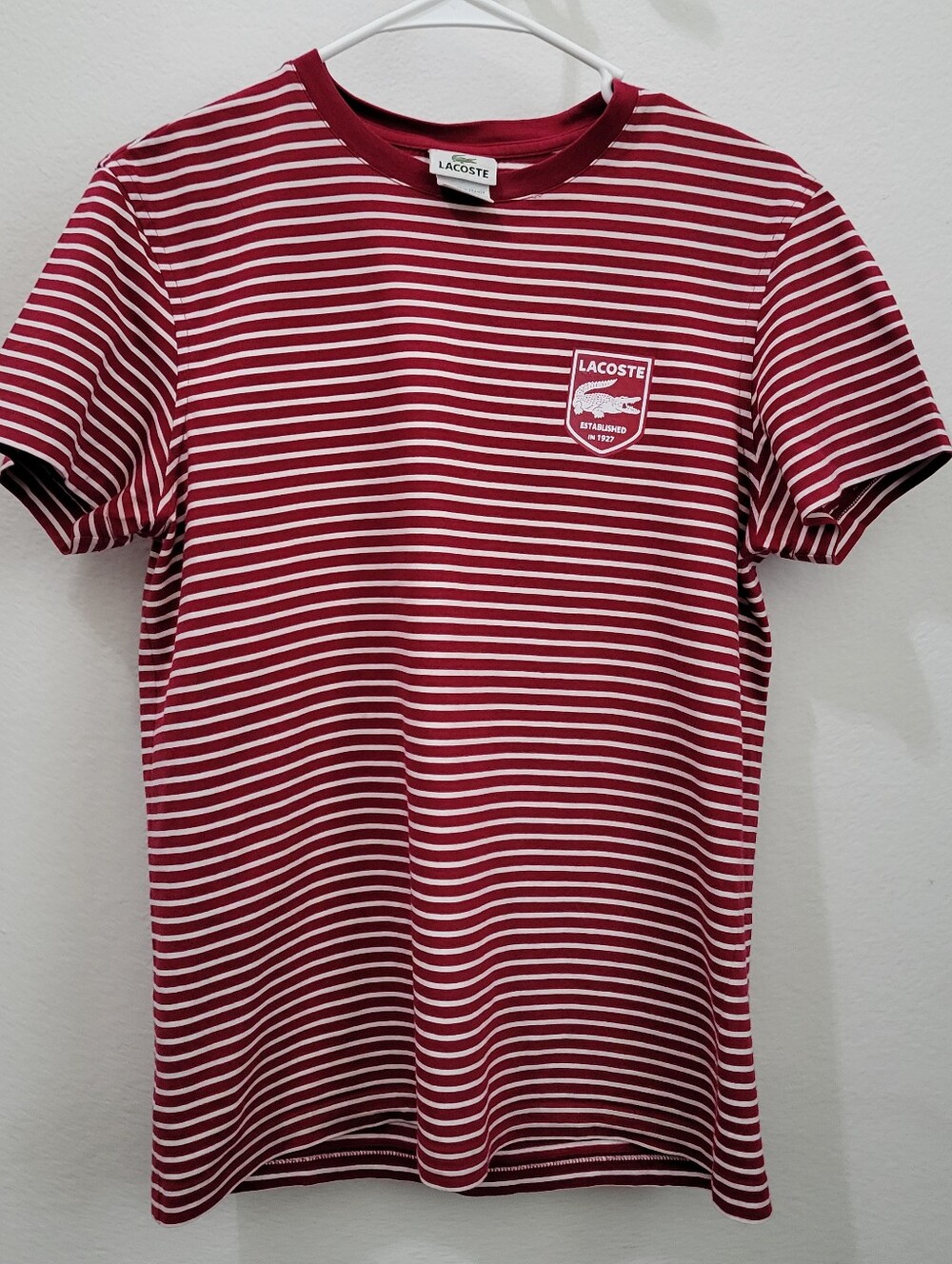 Lacoste Men's Size 3 Small Striped T-Shirt